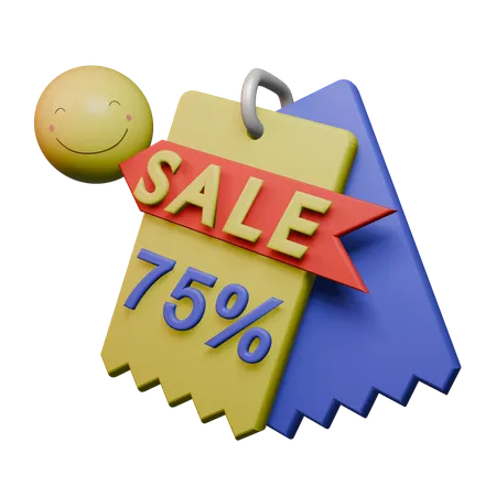 75% Discount  3D Icon