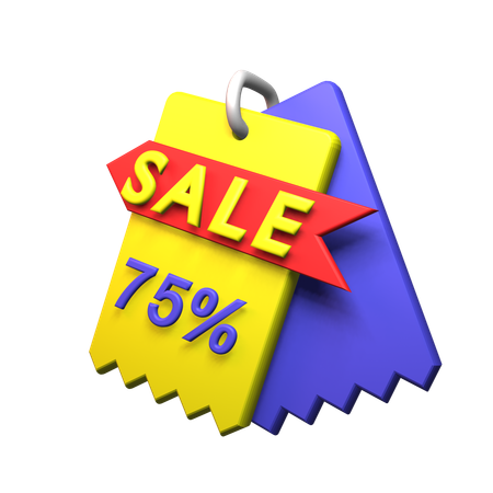 75% Discount  3D Icon