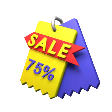 75% Discount  3D Icon