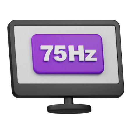 75 Hz Bildwiederholfrequenz  3D Icon