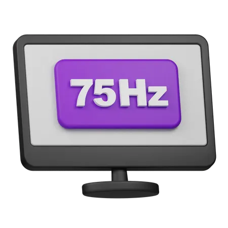 75 Hz Bildwiederholfrequenz  3D Icon