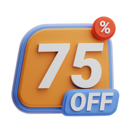 75% 할인  3D Icon