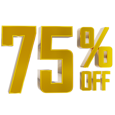 75 percent discount  3D Icon