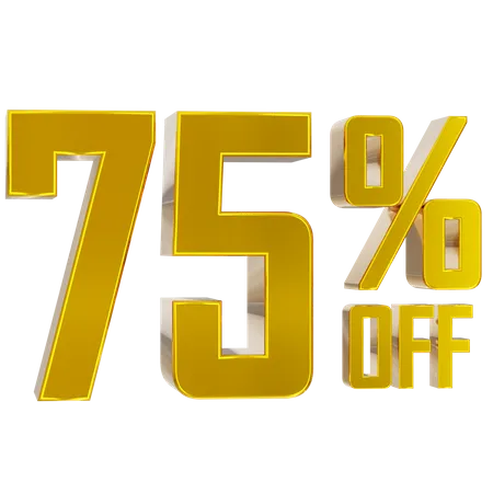 75 percent discount  3D Icon