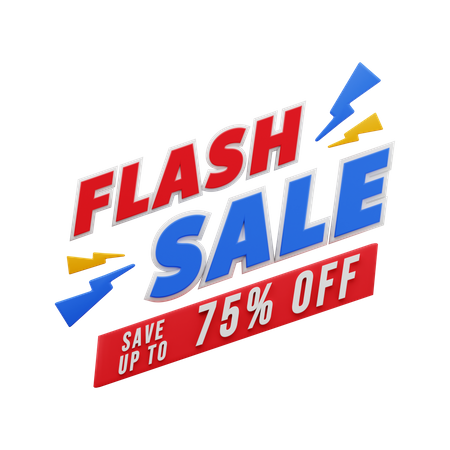 75 Percent Flash Sale  3D Sticker