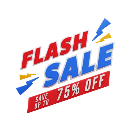 75 Percent Flash Sale  3D Sticker