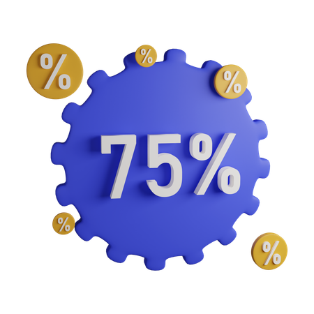 75 percent off  3D Icon