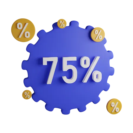 75 percent off  3D Icon