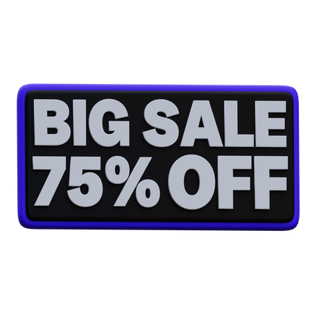 75 percentage Big Sale Promotion  3D Icon