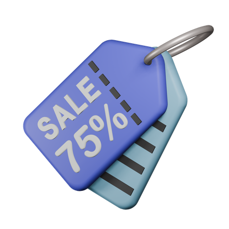 75% Etiqueta de venta  3D Icon