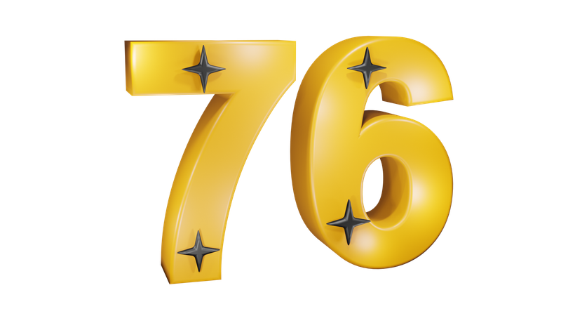 76番 3D Icon