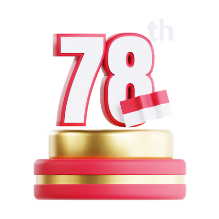 78º aniversário  3D Icon