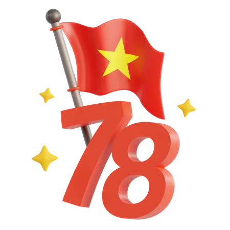 78 Years  3D Icon