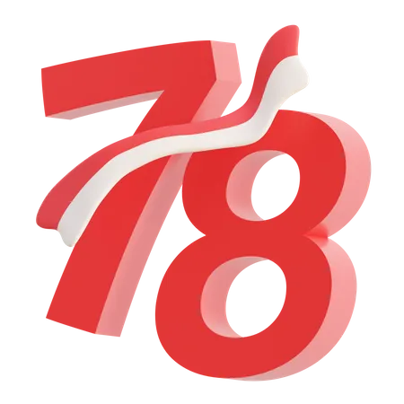 78th Indonesian Independence Day  3D Icon