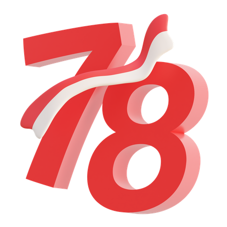 78th Indonesian Independence Day  3D Icon