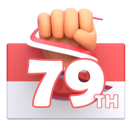 79. indonesischer Unabhängigkeitstag  3D Icon