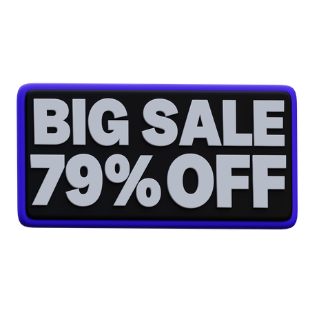 79 percentage Big Sale Promotion  3D Icon