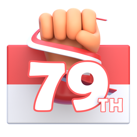 79th Indonesian Independence Day  3D Icon