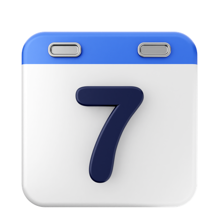 7mo calendario  3D Icon