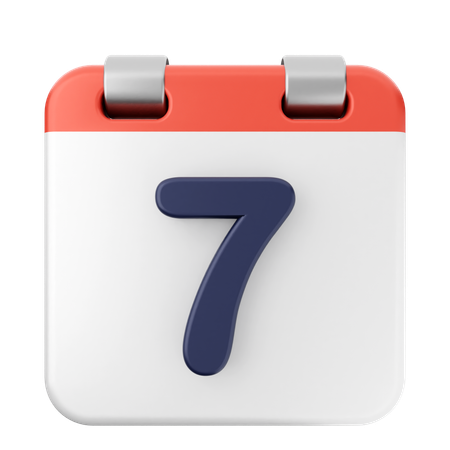 7º calendário  3D Icon