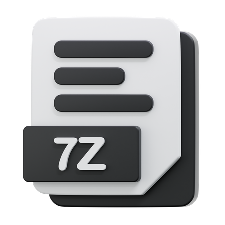 Archivo 7z  3D Icon