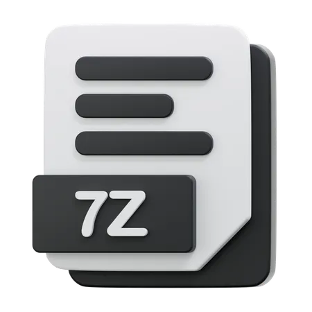 Archivo 7z  3D Icon