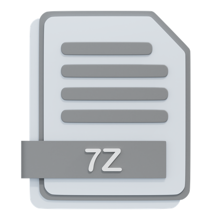 Arquivo 7z  3D Icon