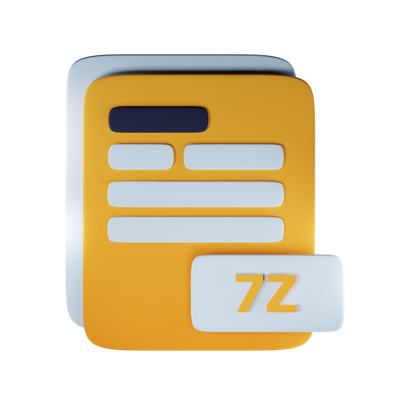 7z Dateierweiterung  3D Icon