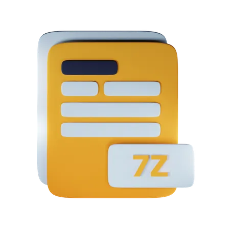 7z Dateierweiterung  3D Icon