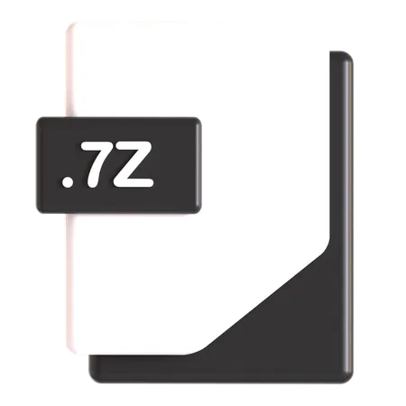 7Z Extension  3D Icon