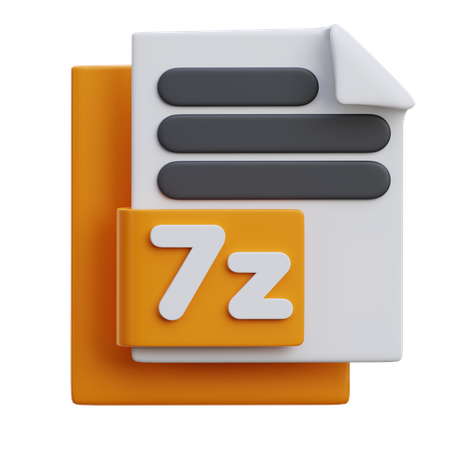 7Z File  3D Icon