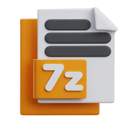 7Z File  3D Icon