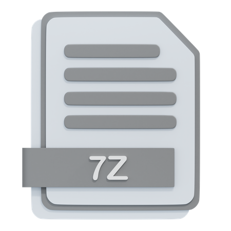 7Z File  3D Icon