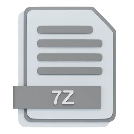 7Z File  3D Icon