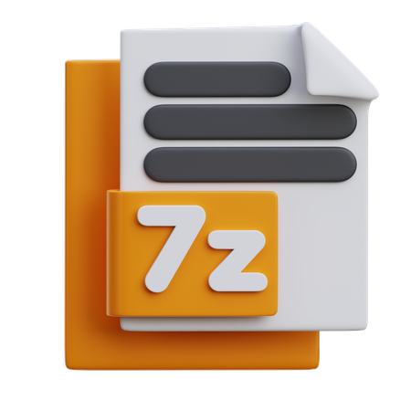 7Z File  3D Icon