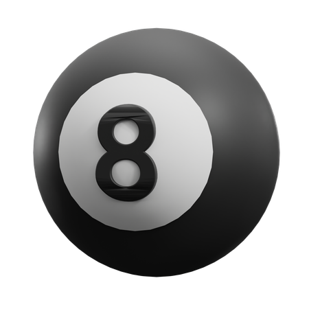 8 Ball  3D Icon