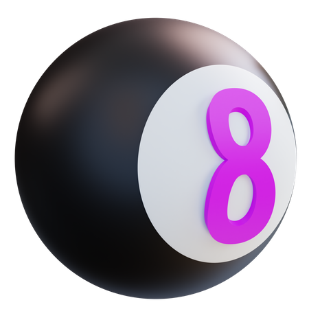 8 Ball  3D Icon