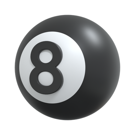 8 Ball  3D Icon