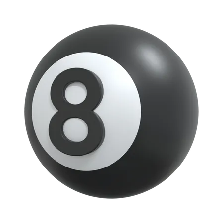 8 Ball  3D Icon