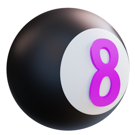 8 balles  3D Icon