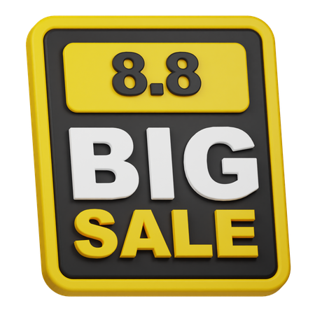 8 8 Big Sale  3D Icon