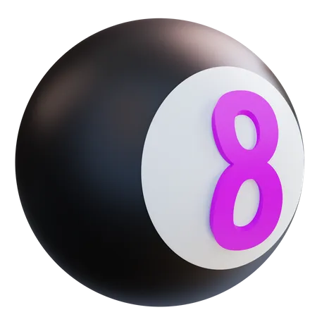 Bola 8  3D Icon