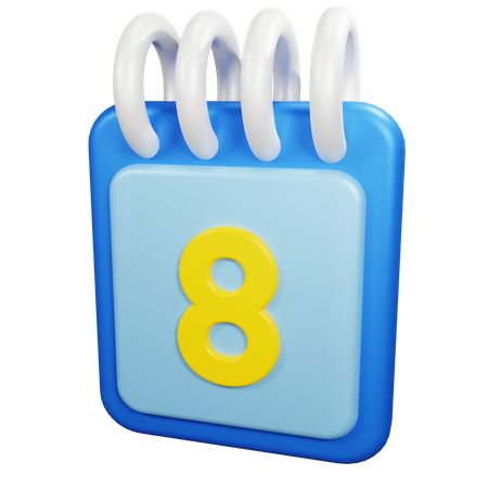 8 data  3D Icon