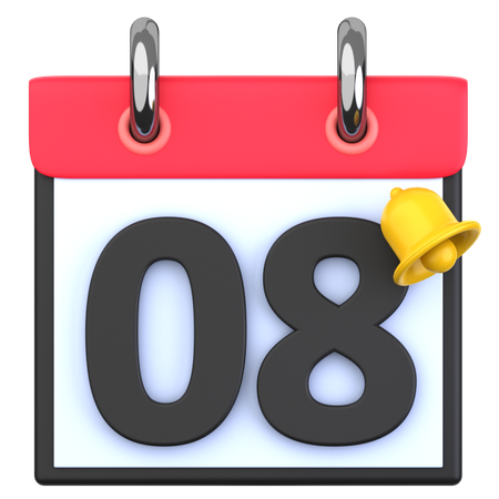 8 Date  3D Icon