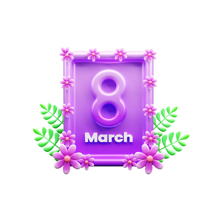 8 de marzo  3D Icon