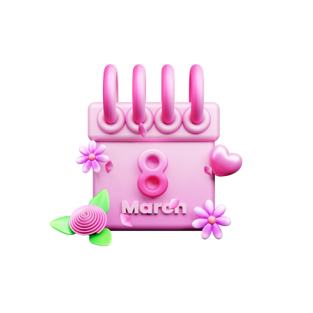 8 de marzo  3D Icon