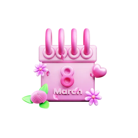 8 de marzo  3D Icon