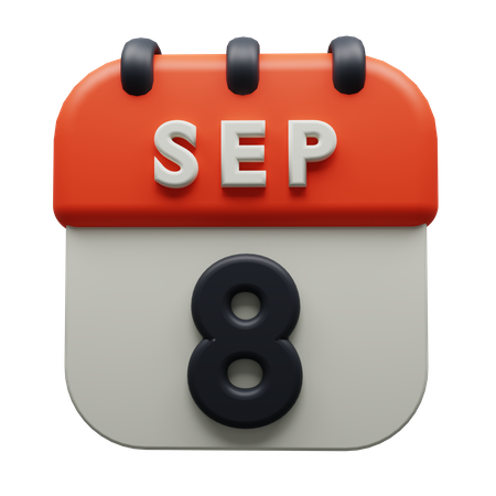8 de setembro 3D Icon