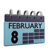 8 February Calender