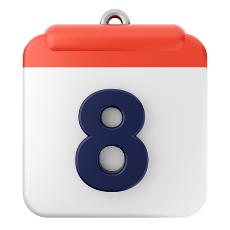 8. Kalender  3D Icon